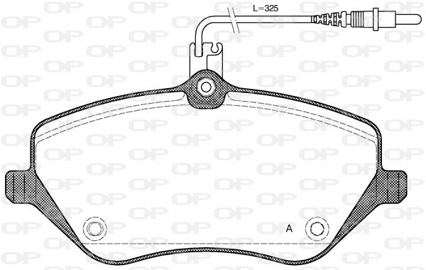 OPEN PARTS Комплект тормозных колодок, дисковый тормоз BPA1101.04